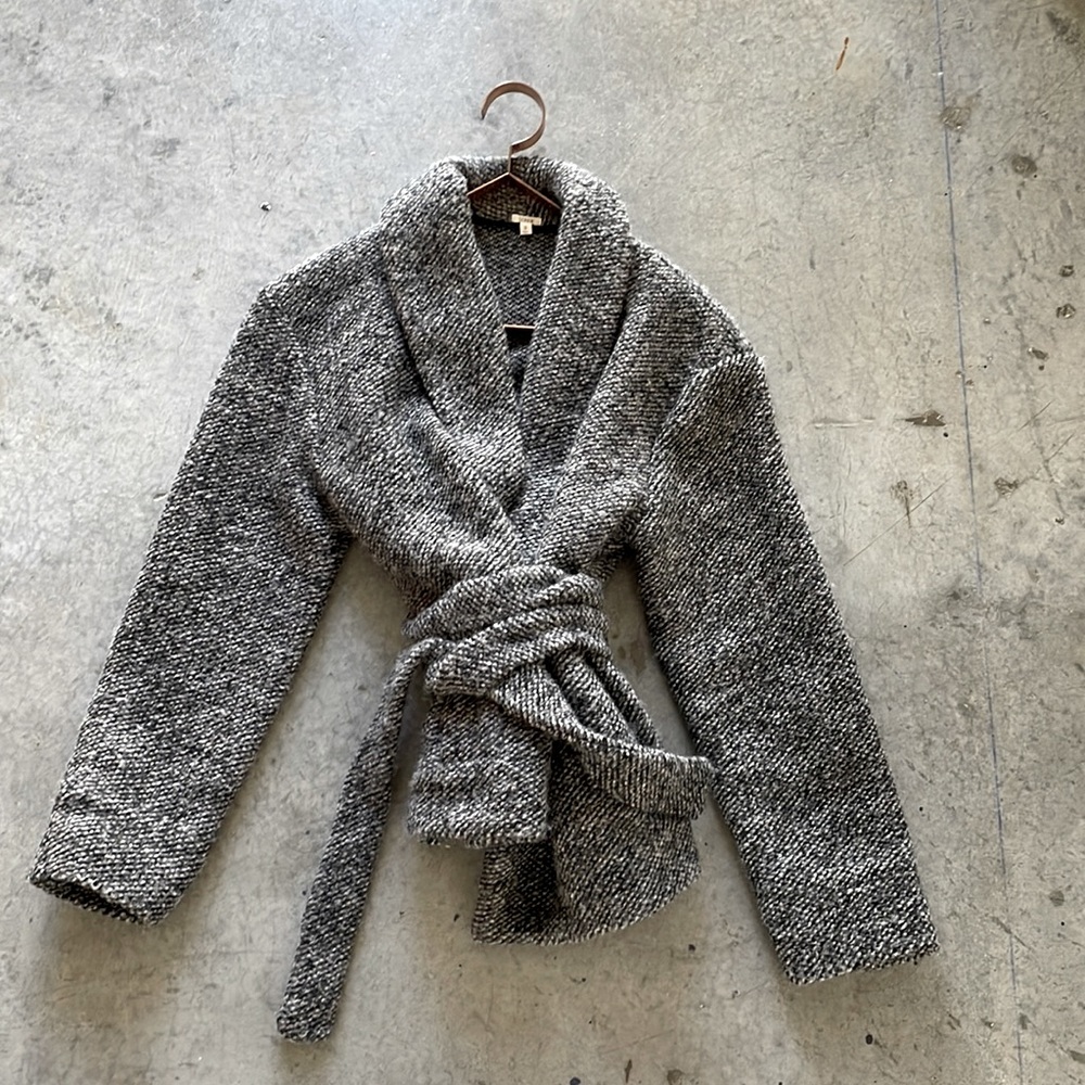 J Crew Wool Wrap Cardigan Sweater